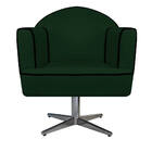 Kit 02 Poltronas Athena Base Giratória Metal Suede - Doce Son