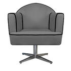 Kit 02 Poltronas Athena Base Giratória Metal Suede - Doce Son