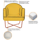 Kit 02 Poltronas Athena Base X Bronze Corano - Amarelo