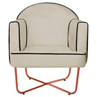 Kit 02 Poltronas Athena Base X Bronze Corano - Bege