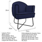 Kit 02 Poltronas Athena Base X Corano - Doce Sonho Móveis - A