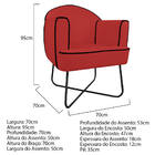 Kit 02 Poltronas Athena Base X Corano - Doce Sonho Móveis - V