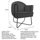 Kit 02 Poltronas Athena Base X Linho - Doce Sonho Móveis - Ch