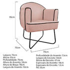 Kit 02 Poltronas Athena Base X Suede - Doce Sonho Móveis - Ro