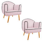 Kit 02 Poltronas Athena Pés Palito Corano - Amarena Móveis -