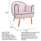 Kit 02 Poltronas Athena Pés Palito Corano - Amarena Móveis -