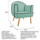 Kit 02 Poltronas Athena Pés Palito Linho - Doce Sonho Móveis