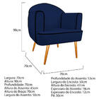 Kit 02 Poltronas Athena Pés Palito Suede - Amarena Móveis - A