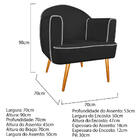 Kit 02 Poltronas Athena Pés Palito Suede - Amarena Móveis - P