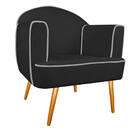 Kit 02 Poltronas Athena Pés Palito Suede - Amarena Móveis - P