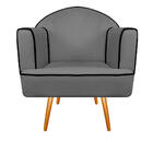 Kit 02 Poltronas Athena Pés Palito Suede - Doce Sonho Móveis