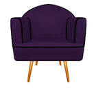 Kit 02 Poltronas Athena Pés Palito Suede - Doce Sonho Móveis