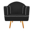 Kit 02 Poltronas Athena Pés Palito Suede - Doce Sonho Móveis