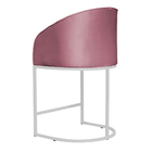 Kit 02 Poltronas Banqueta Decorativa Estofada Tecido Veludo B