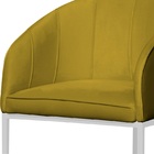 Kit 02 Poltronas Banqueta Decorativa Estofada Tecido Veludo B