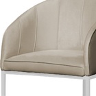 Kit 02 Poltronas Banqueta Decorativa Estofada Tecido Veludo B