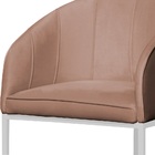 Kit 02 Poltronas Banqueta Decorativa Estofada Tecido Veludo B