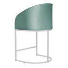 Kit 02 Poltronas Banqueta Decorativa Estofada Tecido Veludo B