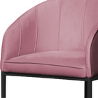 Kit 02 Poltronas Banqueta Decorativa Mia Veludo Base Metal Pr