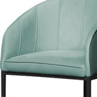 Kit 02 Poltronas Banqueta Decorativa Mia Veludo Base Metal Pr