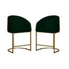 Kit 02 Poltronas Banqueta Mia Decorativa Tecido Suede Base Me