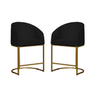 Kit 02 Poltronas Banqueta Mia Decorativa Tecido Suede Base Me