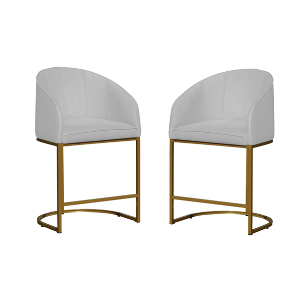 Kit 02 Poltronas Banqueta Mia Decorativa Tecido Suede Base Me