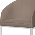 Kit 02 Poltronas Banqueta Mia Estofada Tecido Em Suede Base M