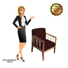 Kit 02 Poltronas Barcelona Suede Bordô Com Corda Náutica Cham