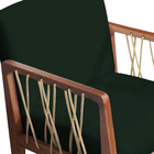 Kit 02 Poltronas Barcelona Suede Com Corda Náutica Champagne