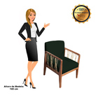 Kit 02 Poltronas Barcelona Suede Com Corda Náutica Champagne