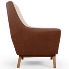 Kit 02 Poltronas Base Em Madeira Juliet D02 Courissímo Marrom