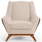 Kit 02 Poltronas Base Em Madeira Juliet D02 Courissímo Marrom