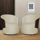 Kit 02 Poltronas Beatriz Confortáveis Tecido Suede Com Compos