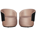 Kit 02 Poltronas Beatriz Orgânico Tecido Veludo Com Composê E