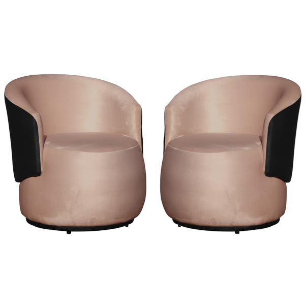 Kit 02 Poltronas Beatriz Orgânico Tecido Veludo Com Composê E