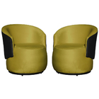 Kit 02 Poltronas Beatriz Orgânico Tecido Veludo Com Composê E