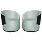 Kit 02 Poltronas Beatriz Orgânico Tecido Veludo Com Composê E