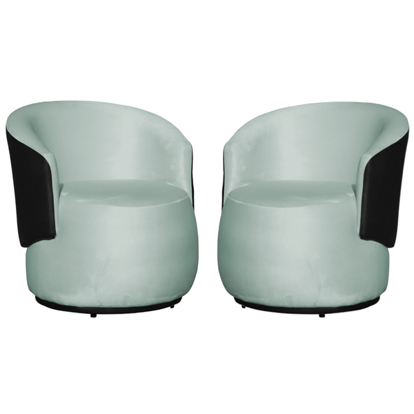 Kit 02 Poltronas Beatriz Orgânico Tecido Veludo Com Composê E