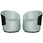 Kit 02 Poltronas Beatriz Orgânico Tecido Veludo Com Composê E