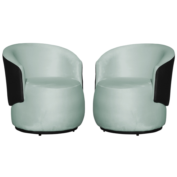 Kit 02 Poltronas Beatriz Orgânico Tecido Veludo Com Composê E