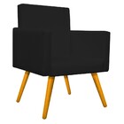 Kit 02 Poltronas Beatriz Palito Mel Corano Preto - Amarena Mó