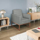 Kit 02 Poltronas Bella Base De Ferro Bronze Corano - Amarena