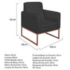 Kit 02 Poltronas Bella Base De Ferro Bronze Corano - Doce Son