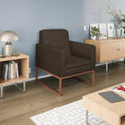 Kit 02 Poltronas Bella Base De Ferro Bronze Corano - Doce Son