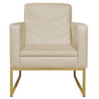 Kit 02 Poltronas Bella Base De Ferro Dourado Corano - Doce So