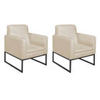 Kit 02 Poltronas Bella Base De Ferro Preta Corano - Amarena M