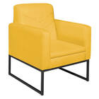 Kit 02 Poltronas Bella Base De Ferro Preta Corano - Amarena M