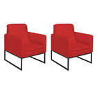 Kit 02 Poltronas Bella Base De Ferro Preta Corano - Doce Sonh