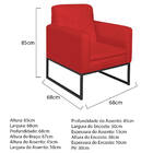 Kit 02 Poltronas Bella Base De Ferro Preta Corano - Doce Sonh